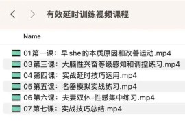 有效yan时训练视频课程